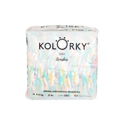 KOLORKY DAY Egyszer használatos öko pelenkák, M méretű ecset (5-8 kg) 21 db