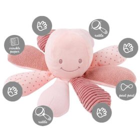   Nattou foglalkoztató játék plüss Lapidou Octopus Rózsaszín