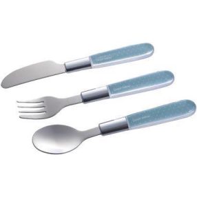 CANPOL BABIES Gyermek fém evőeszköz 3db kék