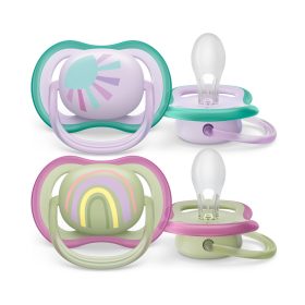   Philips AVENT SCF085/59 Játszócumi Ultra air mintás 0-6hó lányos (szivárvány), 2db