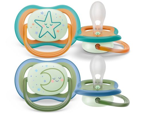 Philips AVENT játszócumi ultra air éjszakai 18hó neutral 2db