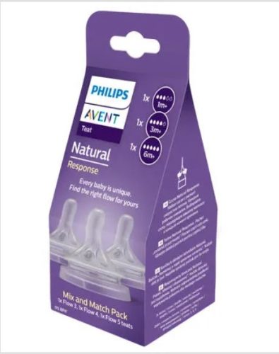Philips AVENT Cumlík Natural Response  mix 1m+,3m+,6m+, 3 ks
