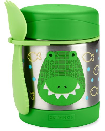 SKIP HOP Zoo Étel termosz kanállal/villával Krokodil 325 ml, 3r+