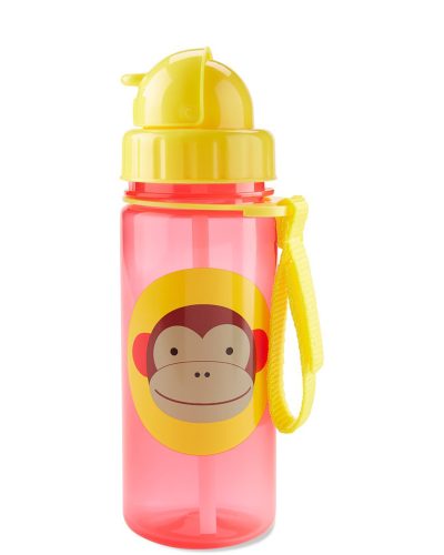 SKIP HOP Zoo bögre szívószállal PVC és BPA-mentes PP szívószállal Majom 12m+