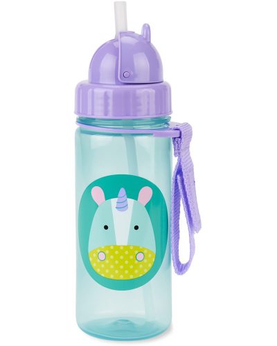 SKIP HOP Zoo bögre szívószállal PP PVC és BPA nélkül Egyszarvú 12m+