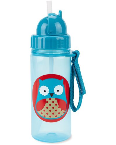 SKIP HOP Zoo bögre szívószállal PVC és BPA mentes PP Bagoly 12m+