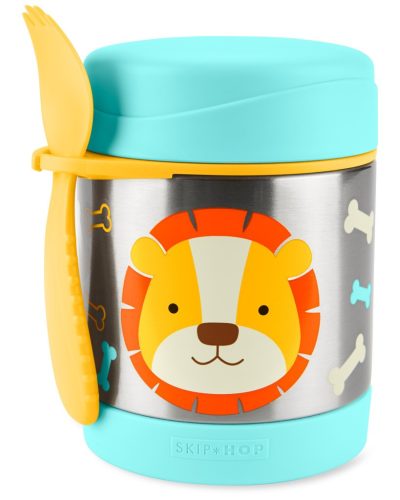 SKIP HOP Zoo Food termosz kanállal/villával Oroszlán 325 ml, 3r+