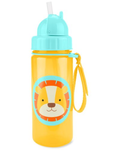 SKIP HOP Állatkerti bögre szívószállal PVC és BPA mentes PP Oroszlán 12m+
