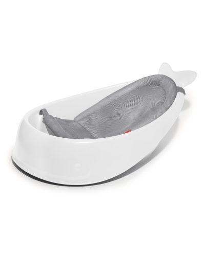 SKIP HOP Fürdőkád ergonomikus alátéttel Moby 3 fázisú fehér