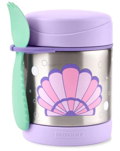 SKIP HOP Spark Style termosz ételpalack kanál/villás kagylóval 325 ml, 3 év+