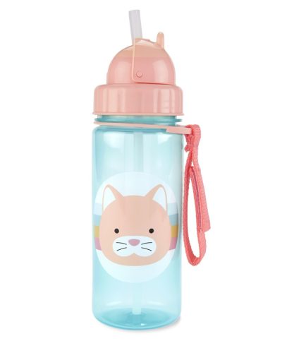 SKIP HOP Zoo bögre szívószállal PVC és BPA mentes PP szívószállal Macska 12m+
