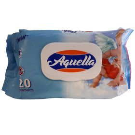   Aquella Baby nedves törlõkendõ Mix angyalkás ultra puha fliptop kupakos 120 db 