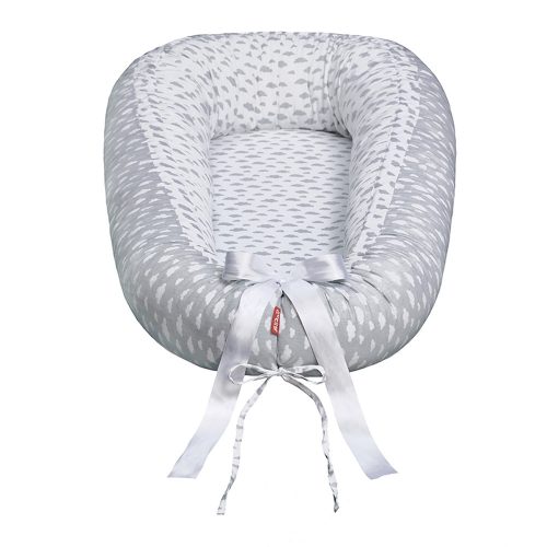 Scamp babafészek kókuszbetétes Little Clouds White Grey BF001