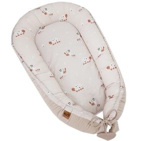 EKO Babafészek VELVET Méhek Bézs 90x60 cm