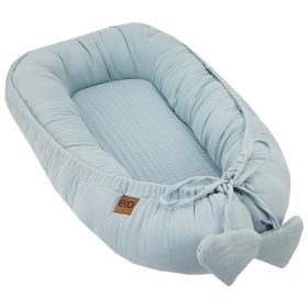 EKO Babafészek muszlinból Blue 90x60 cm