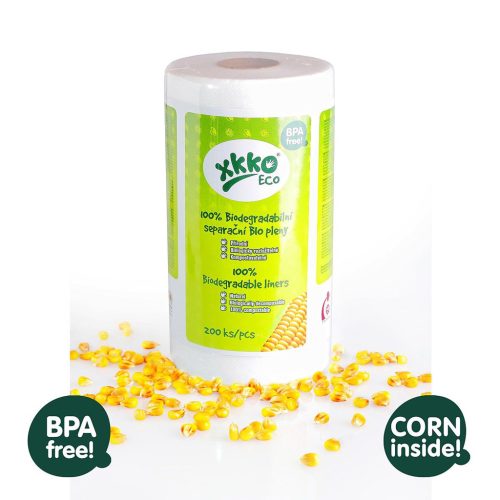 KIKKO szeparációs pelenkák 100%-ban biológiailag lebomló 30x19 cm (1 db) - 200 db/tekercs