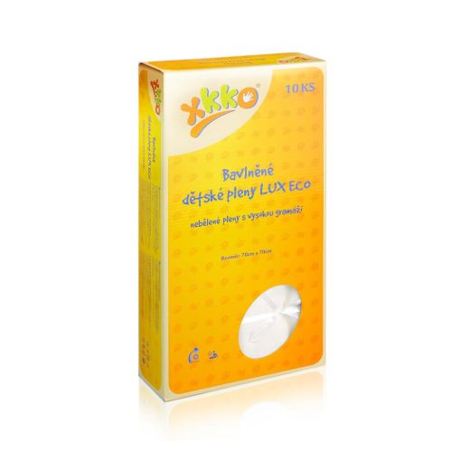 KIKKO Lux Eco Eco 70x70 nagyméretű pamut pelenka (10 db) - fehérítetlen