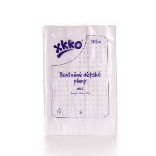 Xkko pelenka tetra 70x70cm 10db fehér 