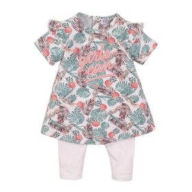 DIRKJE 2 részes ruha szett 68 White+Tropical Multicolor