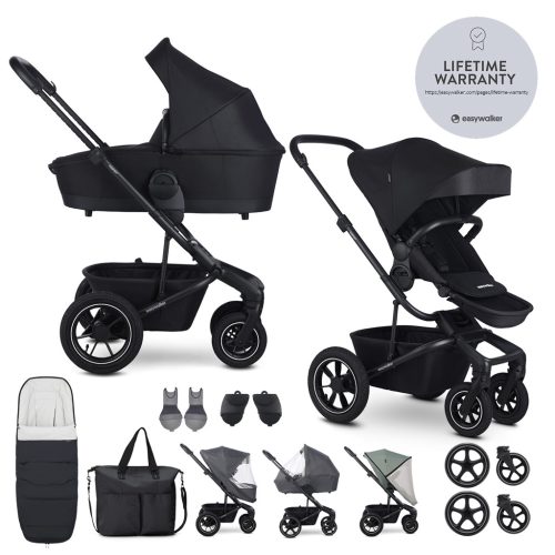 EASYWALKER Kombinált babakocsi Harvey⁵ Midnight Black XXL AIR
