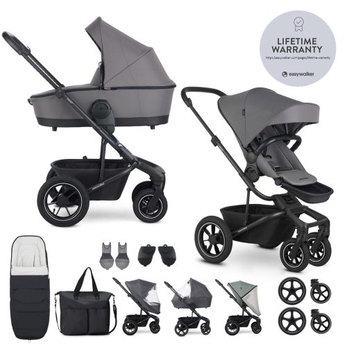 EASYWALKER Kombinált babakocsi Harvey⁵ Pebble Grey XXL AIR