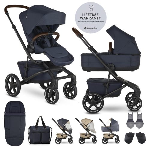 EASYWALKER Szett XXL kombinált babakocsi Jimmey Indigo Blue kiegészítőkkel
