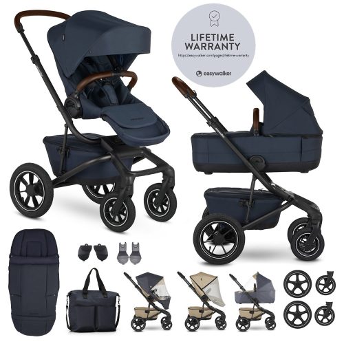 EASYWALKER Szett XXL kombinált babakocsi Jimmey Air Indigo Blue kiegészítőkkel