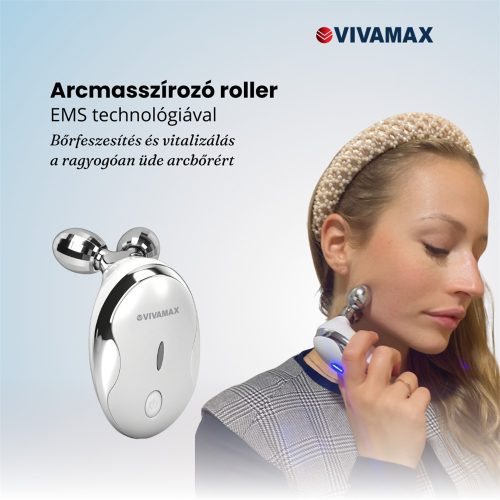 Arcmasszírozó roller EMS technológiával