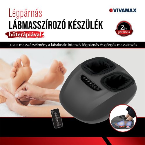 Légpárnás lábmasszírozó készülék hőterápiával