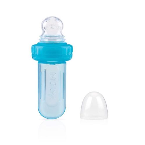 NUBY Easy squeezy feeder szilikon etető 6 h+, kék
