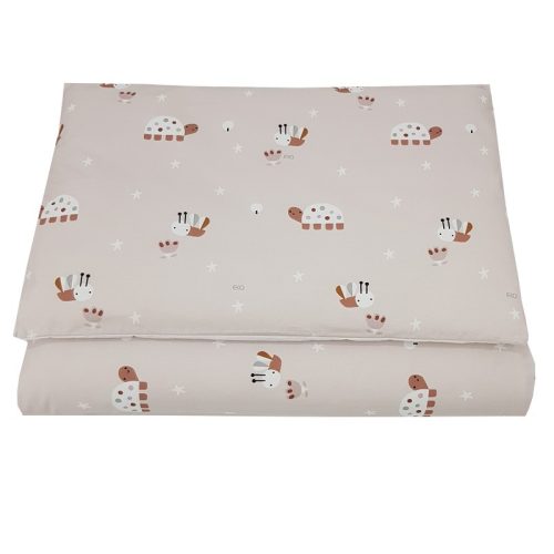 EKO Ágynemű 2 db pamut nyomtatott Méhecskék Beige 40x60 cm, 90x120 cm