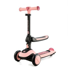   KINDERKRAFT Futóbicikli és roller 2 az 1-ben Halley Rose pink
