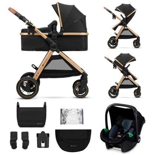KINDERKRAFT 3in1 Kombinált babakocsi Esme Pure Black