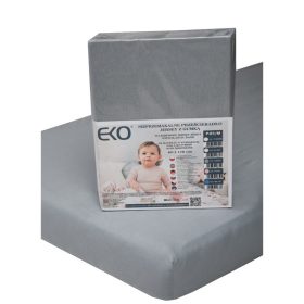 EKO Lepedő vízálló gumis jersey szürke 120x60 cm