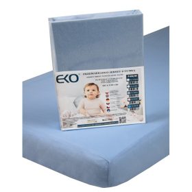EKO Lepedő gumírozott jersey kék 120x60 cm