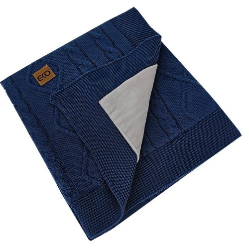 EKO Kasmír takaró szőrme béléssel Jeans 100x80 cm