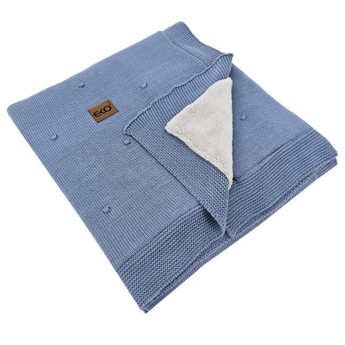 EKO Kötött takaró béléssel Jeans 100x80 cm
