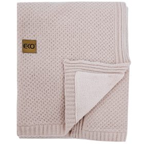 EKO Kötött takaró béléssel Rózsaszín 100x80 cm