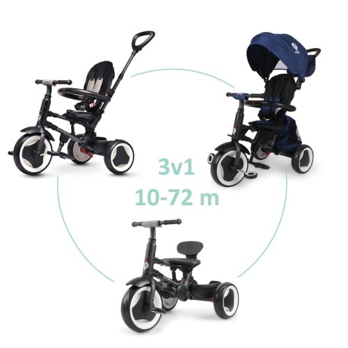 QPLAY Tricikli Rito Plus Blue, 3in1, kor 10-72 hó