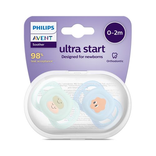 Philips AVENT játszócumi Ultra Start mintás 0-2hó fiús 2db