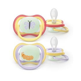   Philips AVENT játszócumi Ultra Air Night pillangó 0-6hó lányos 2db