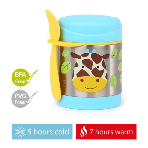 SKIP HOP Zoo Étel termosz kanállal/villával Zsiráf 325 ml, 3r+