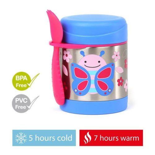 SKIP HOP Állatkert Étel termosz kanállal/villával Pillangó 325 ml, 3r+