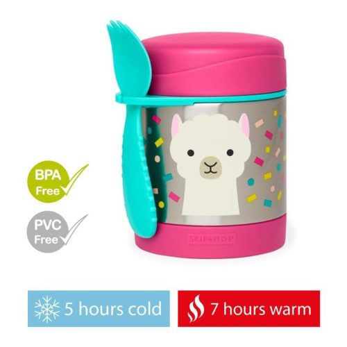 SKIP HOP Zoo Hőtartó ételtermosz kanallal / villával Láma 325 ml, 3+