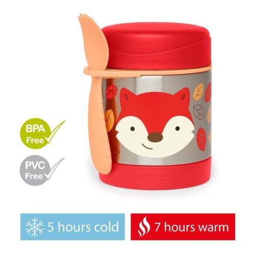 SKIP HOP Zoo Étel termosz kanállal/villával Róka 325 ml, 3r+