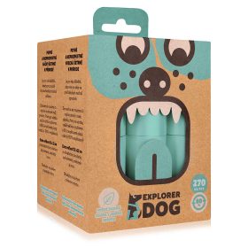   EXPLORER DOG Újrahasznosított kutyaürülék zacskók mentolos illattal, 270 db