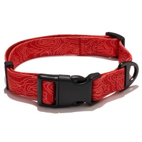 EXPLORER DOG Nyakörv piros topográfia L - 41-66x2, 5 cm