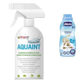   CHICCO koncentrált textilpuhító édes por, 750 ml + Aquaint 500 ml