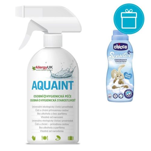 CHICCO koncentrált textilpuhító édes por, 750 ml + Aquaint 500 ml