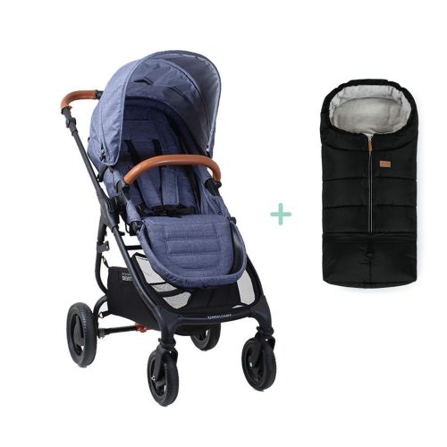 VALCO BABY Sport Sroller Trend 4 Ultra Denim + PETITE&MARS Jibot lábzsák